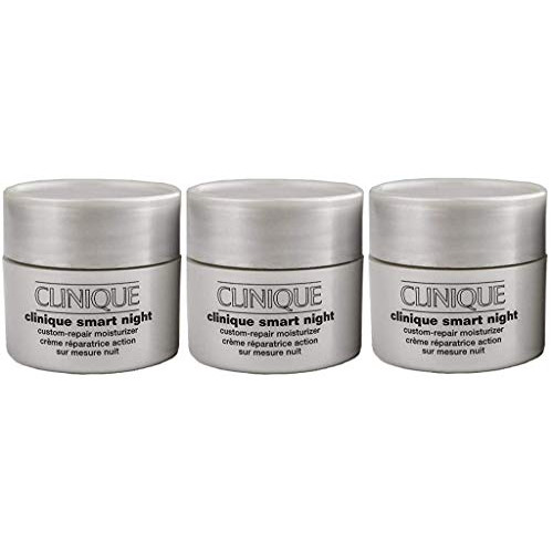 Clinique Smart Night Custom-Repair Moisturizer Dry Combination, 0.5 oz each (Pack of 3)