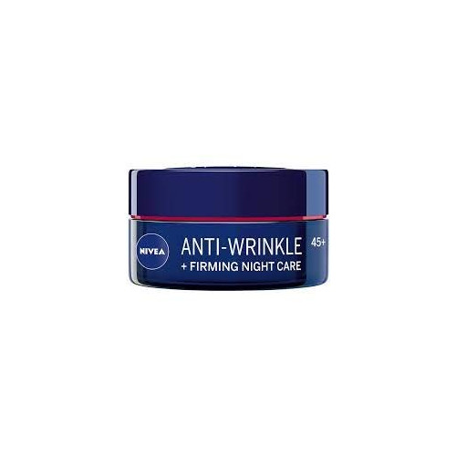 Nivea Anti-wrinkle + firming night 케어 face cream 45+ macadamia nut oil shea butter panthenol 50ml 1.69 oz