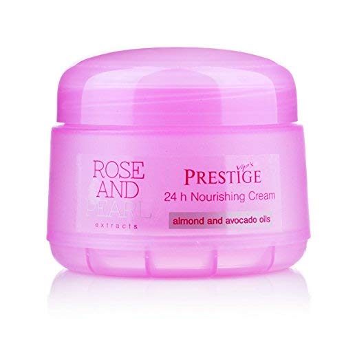 Nourishing Face-Cream 24-Hour Rose Oil Pearl Extracts Almond & Avocado - 50ml