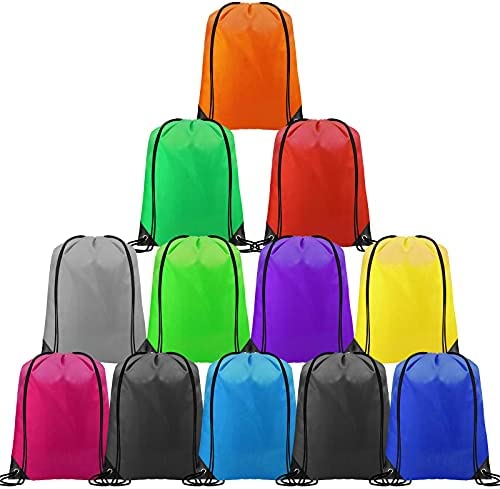 CHEPULA 20Pcs Drawstring 백팩 Bags Polyester Cinch Sacks String Portable Nylon Multicolor School,Travel,Gym,Yoga,Outdoor 스포츠 & Storage