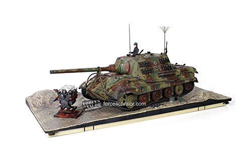 Forces Valor German Heavy Tank Destroyer Sd.Kfz.186 Jagdtiger Henschel Suspension & Road Wheels Camouflage Forest 그린 FOV-801024A - 1/32 Scale Diecast Model Replica