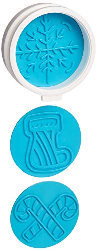 Tovolo Winter Wonderland Holiday Templates Reverse, Dishwasher Safe, Set of 6 Cookie Stamps with Cutter