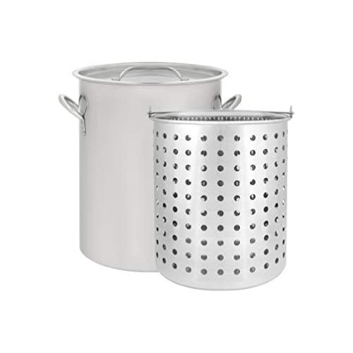 CONCORD 36 QT 스테인레스 스틸 Stock Pot w/ Basket. Heavy Kettle. Cookware Boiling