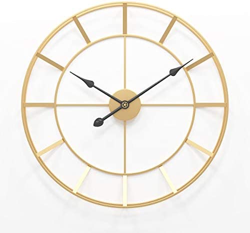 SHISEDECO Big 메탈 Decor Round 벽시계 Handmade Not-Ticking Living Room Hotel Restaurant Decoration 158-24