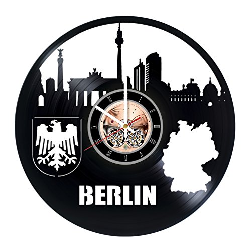 Berlin Germany Vinyl Record 벽시계 - Living Room 침실 wall decor 선물 ideas friends 소년 소녀 parents &ndash 시티 유니크 아트 Design