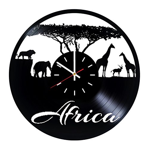South Africa Vinyl Record Wall Clock - Kids Room Wall Decor - Gift Ideas for Siblings, Kids, Children - Unique Art Design