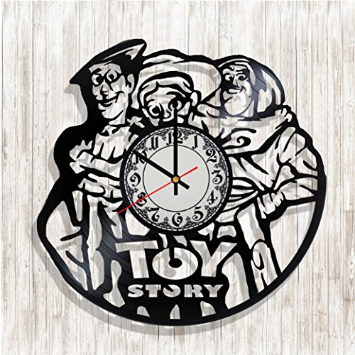Design wall clock Toy Story made from real vinyl record, Toy Story decal, Toy Story poster, best gift for Toy Story fans, design art wall decor