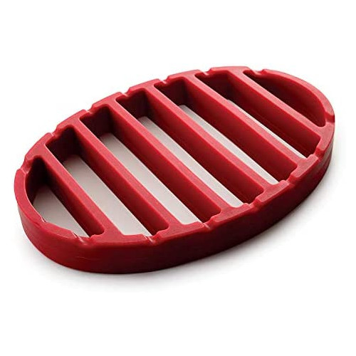 NORPRO Nor-405 Red Oval Silicone Roast Rack 1