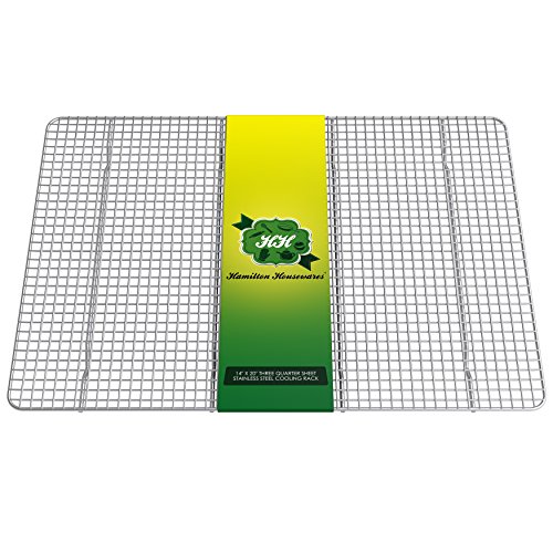 스테인레스 스틸 와이어 Cooling Rack-14&quotx20"-Ultra Heavy Duty Commercial Grade Extra Large-Cool Cookies Cakes & Bread-Perfect Baking Meat Bacon-Fits 3/4 Big Sheet Pan-Oven Dishwasher Safe