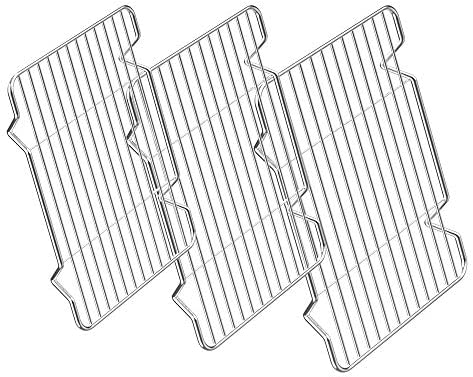 Large Cooling Racks 3팩 Zacfton Baking 스테인레스 스틸 Cooking Roasting Grilling Fit Various Size Cookie Sheets Oven & Health Dishwasher Safe