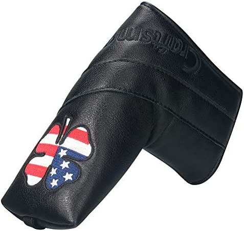 Craftsman 골프 USA Clover US Flag 가죽 매트 퍼터 블레이드 Head 커버 헤드커버 마그네틱 Closure Scotty Cameron 오딧세이 Customization Your Name Version