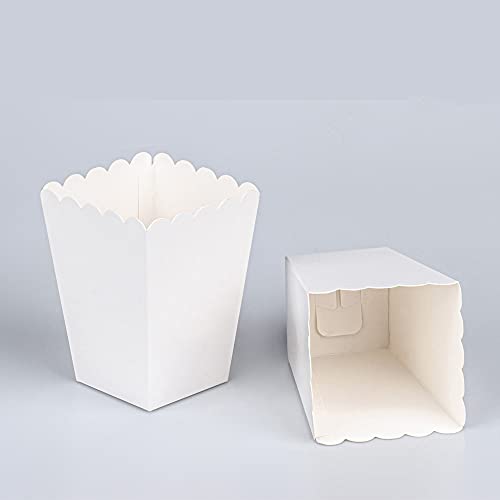 ZOOYOO White Popcorn Boxes 미니 Paper Containers Party,Pack 15