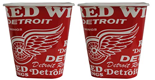 Boelter Detroit Red Wings 3 Liter Reusable Plastic Snack 버킷 2 Pack