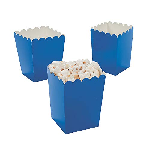 Mini 블루 Popcorn Boxes 24 pc - Party Supplies Containers & Paper Pieces