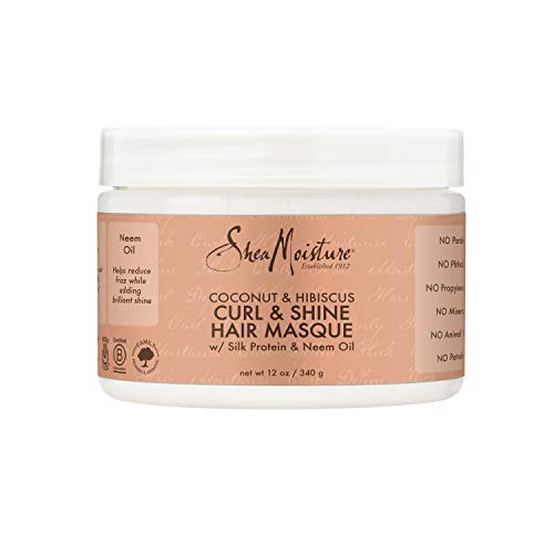 SHEA MOISTURE 코코넛 & 히비스커스 컬 앤 샤인 헤어 마스크 340g