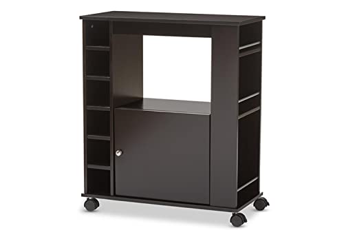 Baxton Studio Ontario Modern 컨템포러리 우드 Dry Bar Wine Cabinet 다크 Brown