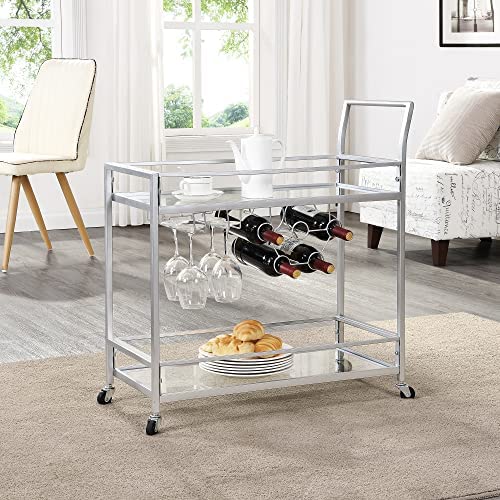 FirsTime & Co. Francesca Bar Cart 32&quotH x 15&quotW 12.25&quotD Gold