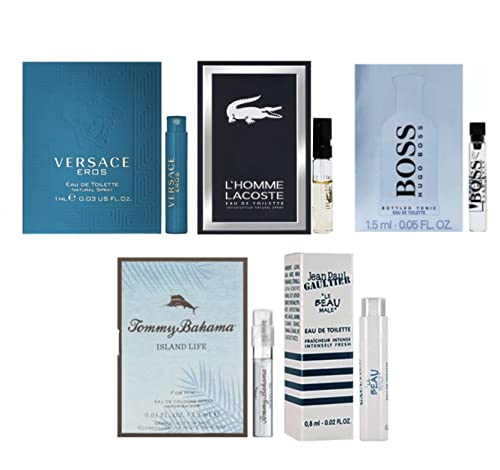 Mens cologne sampler 세트 - ALL High end Designer 향수 sample Lot x 5 Cologne Vials