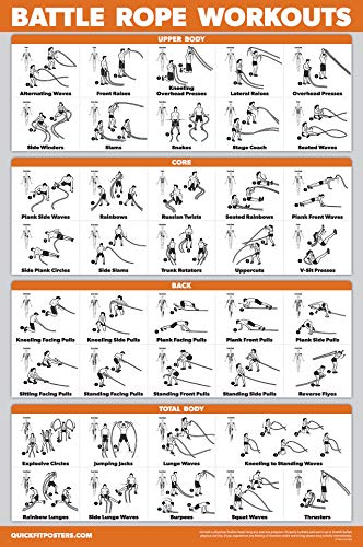 QuickFit 배틀 로프 운동법 자세 포스터
