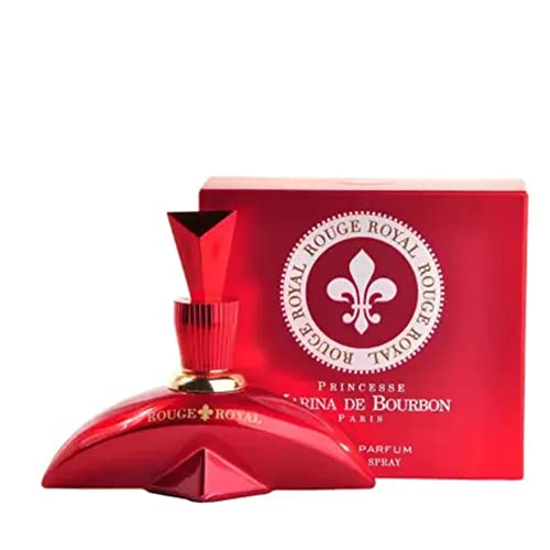 Rouge Royale Princesse Marina de Bourbon 오드 퍼퓸 스프레이 Fragrance 여성 Floral Fruity Scent Notes Strawberry Lime 쟈스민 30ml 1 fl oz 향수