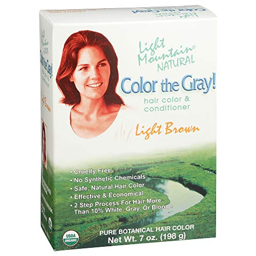 Light Mountain Natural Color Gray 헤어 & 컨디셔너 Brown 7 oz팩 2