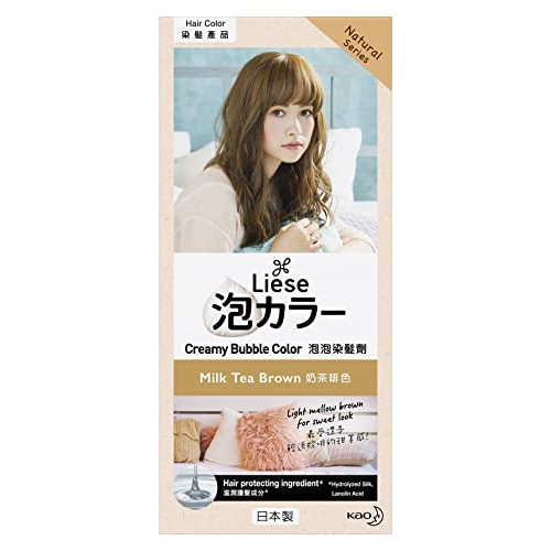 KAO Liese 소프트 Bubble 헤어 Color Milk Tea Brown