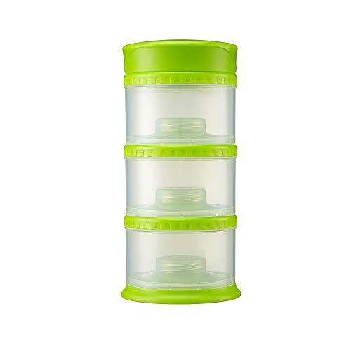 Innobaby Packin Smart Stackable Portable Storage System Formula 리퀴드 Baby Snacks More. 3 Cups Lime. BPA Free 12 Ounce