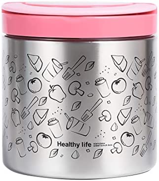 Vacuum Insulated 써모스 Food Jar Lunch Handles Portable 스테인레스 스틸 Box Containers 블루 22 oz 630ml