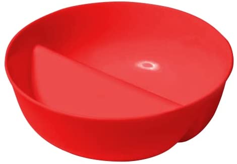 Just Crunch Anti-Soggy Cereal Bowl - BPA-Free Divided Bowls for Kids and Adults - Red