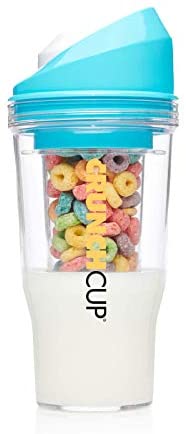The CrunchCup XL - A Portable Cereal Cup - No Spoon. No Bowl. It Cereal On The Go. (Yellow)