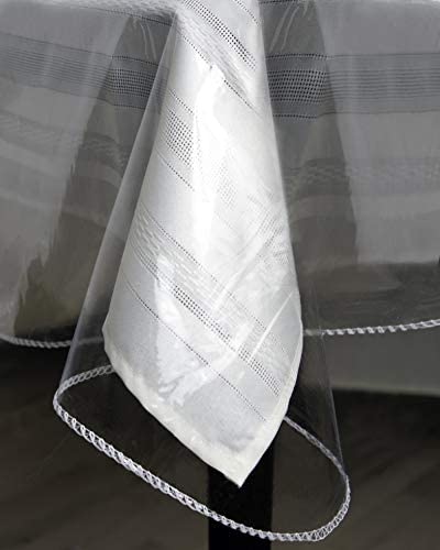 BRODER MFG. INC. Tablecloth Protector 크리스탈 클리어 Vinyl 70" Round