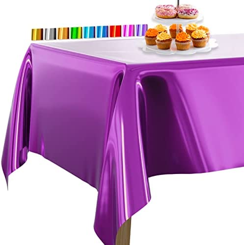 PartyWoo Pink Tablecloth 54 x 108 Inch Rectangle Plastic 6 8 Foot Table 커버 Cloth 방수 Party 생일 Wedding 1 Pack