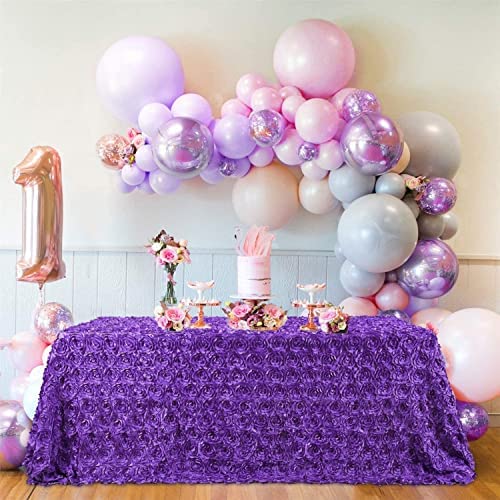 Pink Floral Tablecloth 60 x 102 Inch Rustic Rosette Wedding 생일 Party Events Decorations