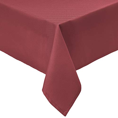 Amazon Basics 스퀘어 Washable Polyester Fabric Tablecloth - 52" x Navy Blue,팩 2