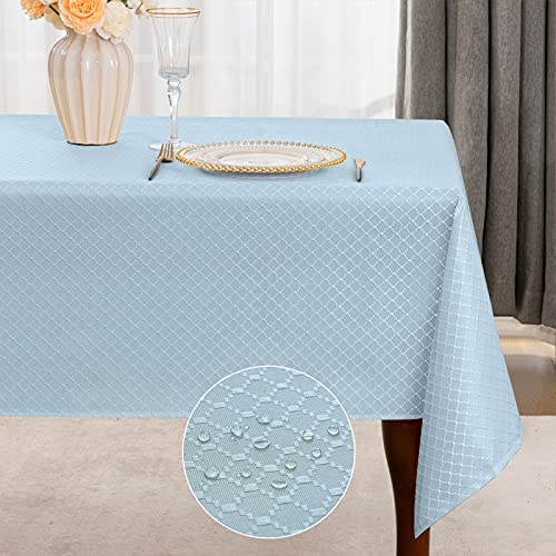 Jacquard Rectangle Table Cloth Oil-Proof Spill-Proof Wrinkle Resistant Tablecloths Washable Polyester Fabric Heavy Weight 커버 Kitchen Dinning Outdoor Picnic Decoration 52 x 70 Inch Gold