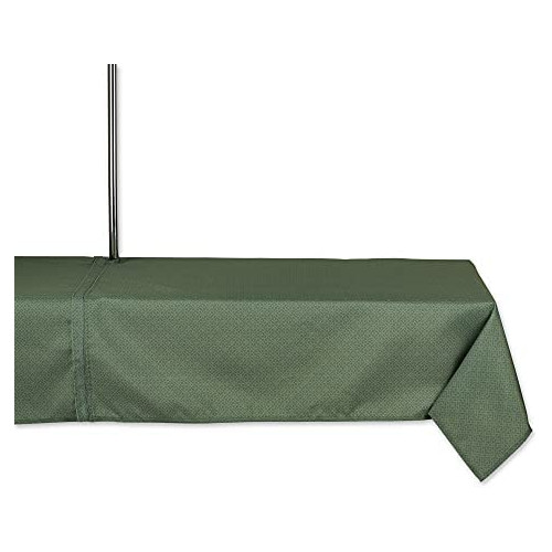 DII Outdoor Tabletop 컬렉션 Tonal Lattice Zipper Tablecloth 60x120 Stone