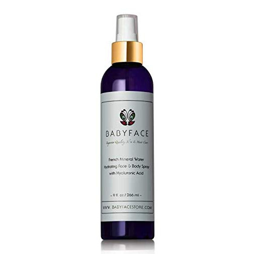 BABYFACE Hydrating Dewey Hyaluronic Acid Matrixyl 3000 미네랄 Water Mist - Face Body Dry Skin Sets Make-Up 8.6oz