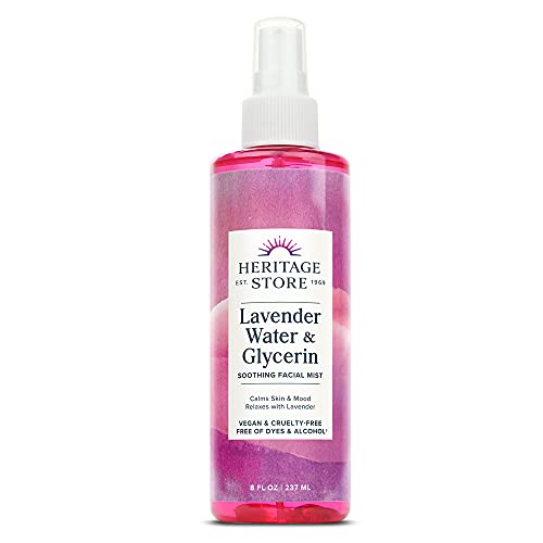 Heritage Store 라벤더 Flower Water & Glycerine Benefits Skin 헤어 More Aromatherapy Mist 스프레이 8 oz