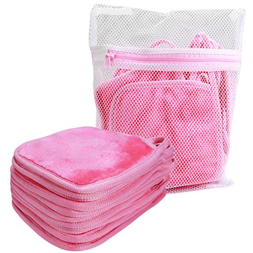 NATWAG Reusable Update Makeup Removing Microfiber Cloth Sensitive Skin Washable Remover Towels Natural Facial Cleansing 6&rdquox 6&rdquo 12팩 White