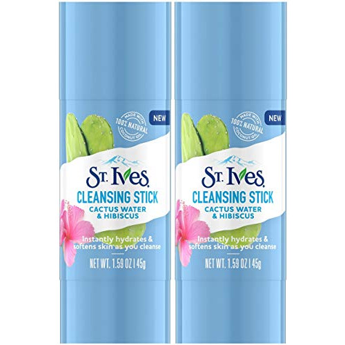 St. Ives Cleansing 스틱 Cactus Water & 히비스커스 1.59oz팩 2