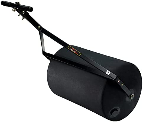 Brinly PRC-241BH 270 lb. Combination Push/Tow Poly Lawn Roller, 18 by 24, Black
