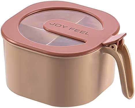 Seasoning Box with Spoon 4 Compartments Condiment Storage Container Kitchen Condiment Spice Jar Household Kitchen Storage Tool for Spice Salt Sugar Pepper, Blue