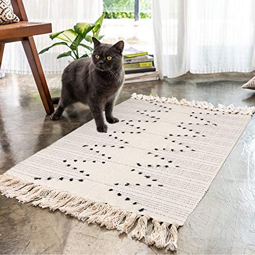 LEEVAN 모로칸 코튼 태슬 러그 미포함 사이즈 2 x 3 ft