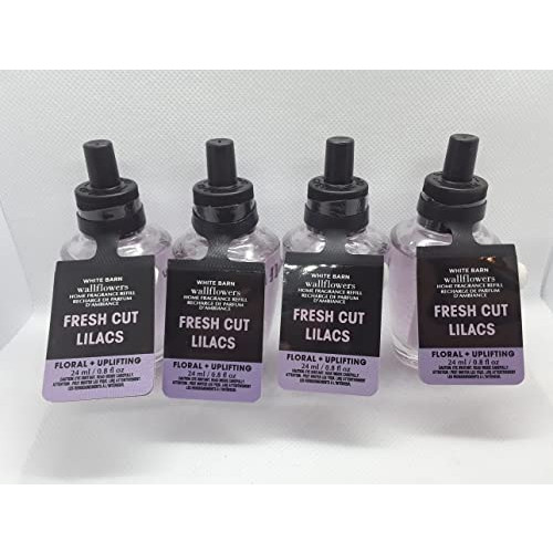 Bath and Body Works 4팩Fresh Cut Lilacs Wallflower Fragrance Refill 0.8 Oz