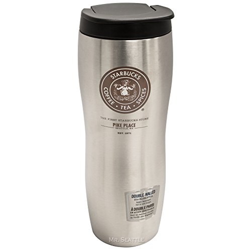 Starbucks Pike Place Concord Double-Walled 스테인레스 텀블러 Silver,16oz