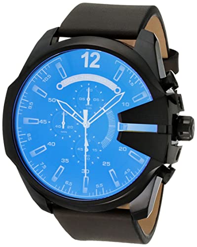 Diesel Men Mega Chief Brown 가죽 Watch DZ4401