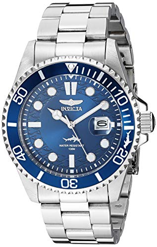 Invicta Mens Pro Diver Quartz Watch, Silver, 30019