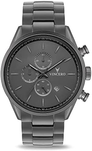 Vincero Luxury Men Chrono S Wrist Watch - Top Grain Italian 가죽 Band 43mm Chronograph Japanese Quartz Movement&hellip