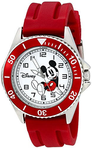 Disney Mens W002392 Mickey Mouse Watch Red Band