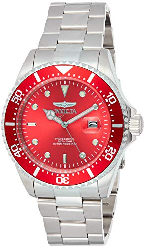 Invicta Men Pro Diver 43mm 스테인레스 스틸 Quartz Watch Silver/Red Silver/Charcoal Model 22048 25715